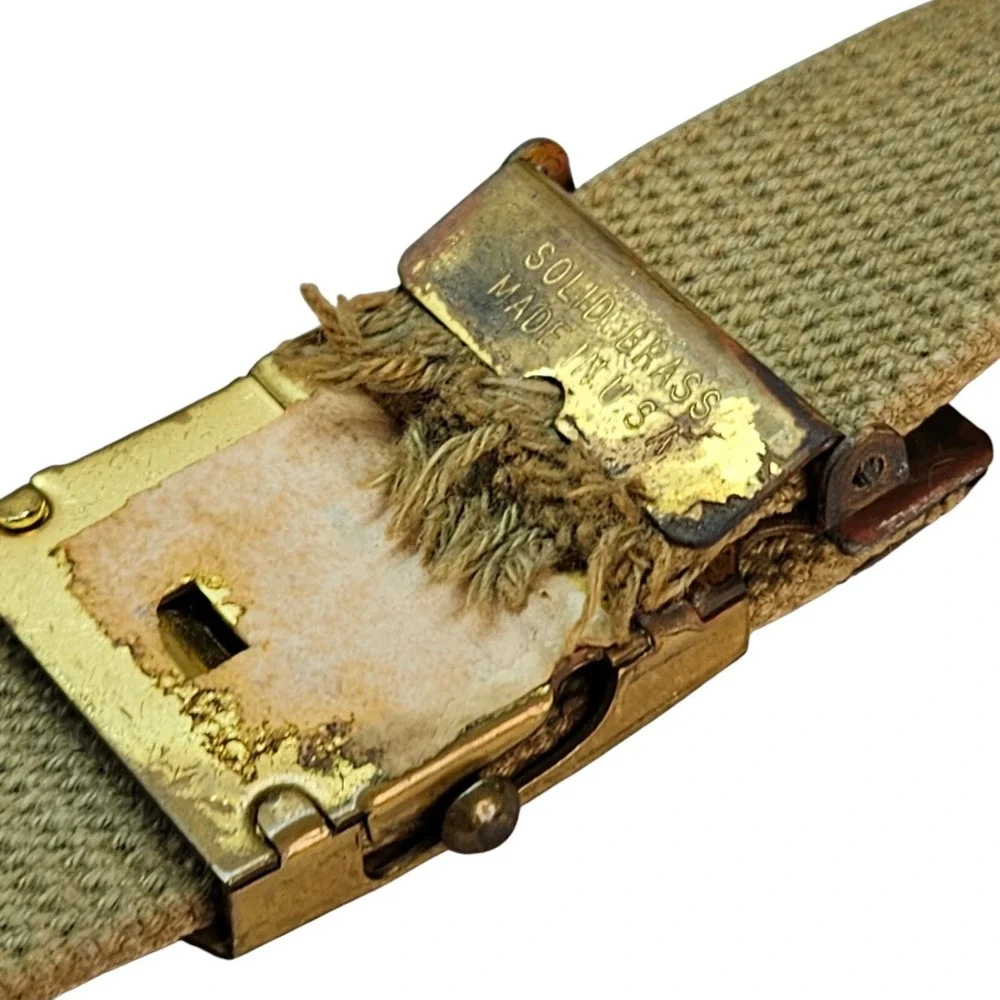 Boy Scout Of America‎  BSA tan belt 1950-60s anchor mark brass buckle